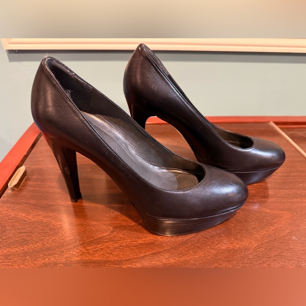 Stuart Weitzman High Heel Black Platform Pumps Size 9